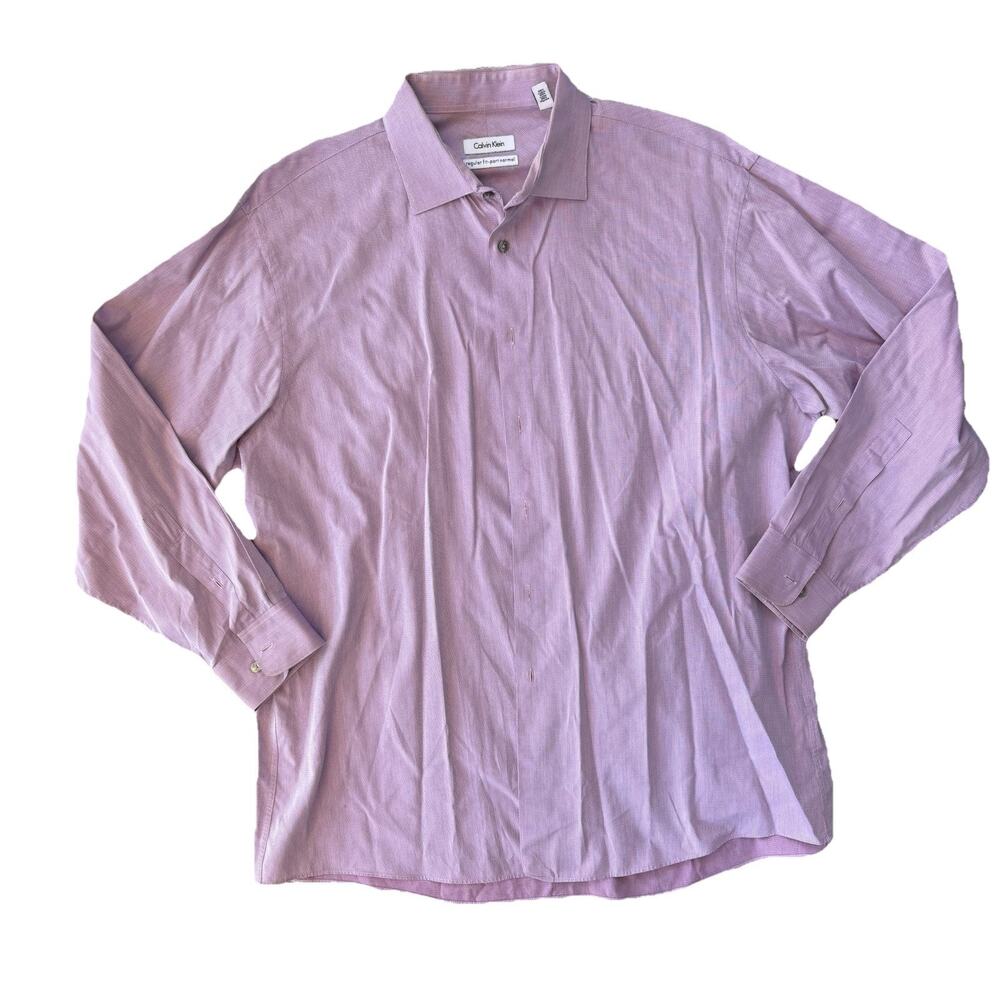 Calvin Klein Lavender Pink Men’s Dress Shirt 17.5 32/33